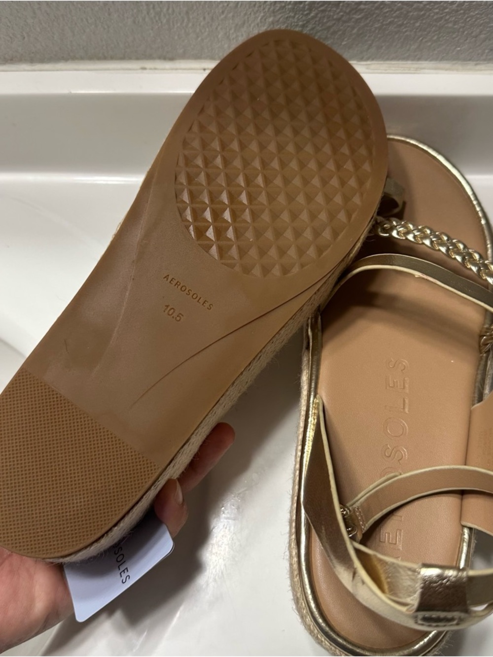 Aerosoles Dolly flatform wedge sandals - Picture 4 of 7